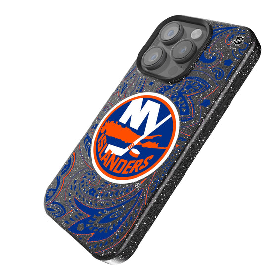 New York Islanders Paisley Bling Phone Case-1