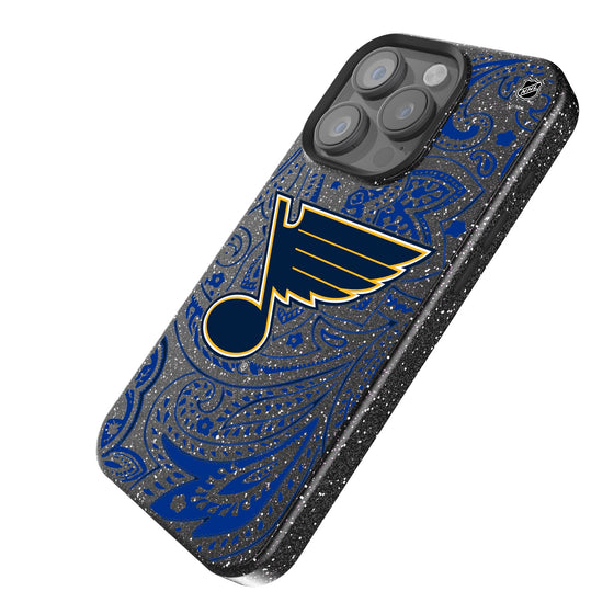 St. Louis Blues Paisley Bling Phone Case-1