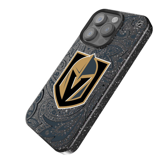 Vegas Golden Knights Paisley Bling Phone Case-1