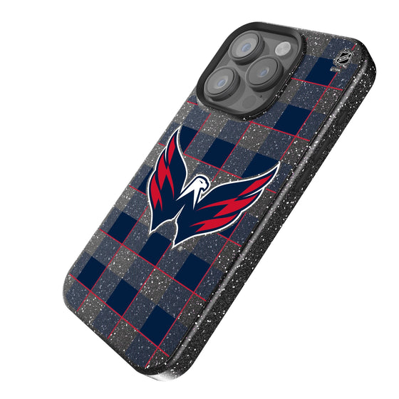 Washington Capitals Plaid Bling Phone Case-1