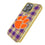 Clemson Tigers Plaid Bling Phone Case-1