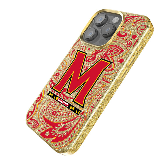 Maryland Terrapins Paisley Bling Phone Case-1