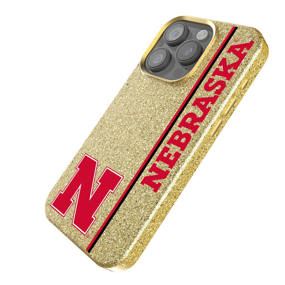 Nebraska Huskers N Sidebar Bling Phone Case-1