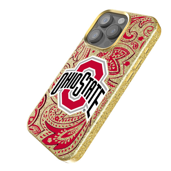 Ohio State Buckeyes Paisley Bling Phone Case-1