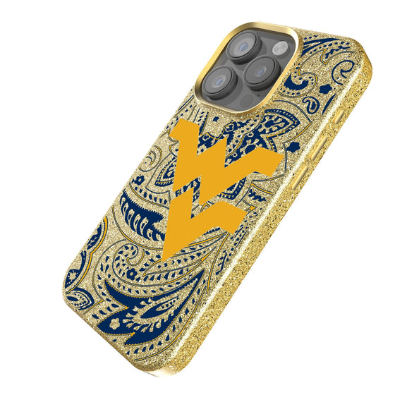 West Virginia Mountaineers Paisley Bling Phone Case-1