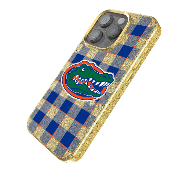 Florida Gators Plaid Bling Phone Case-1