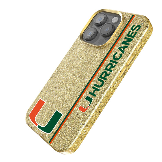 Miami Hurricanes Sidebar Bling Phone Case-1