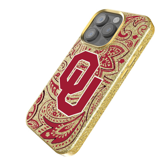 Oklahoma Sooners Paisley Bling Phone Case-1