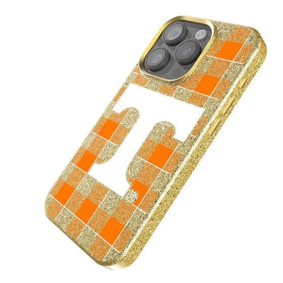 Tennessee Volunteers Plaid Bling Phone Case-1