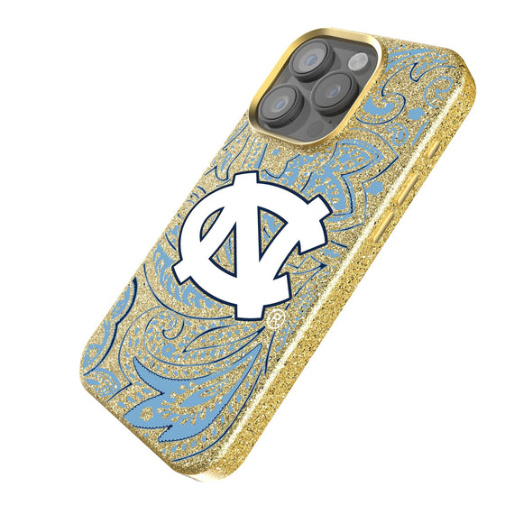 North Carolina Tar Heels Paisley Bling Phone Case-1