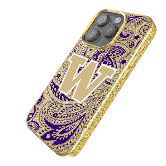 Washington Huskies Paisley Bling Phone Case-1