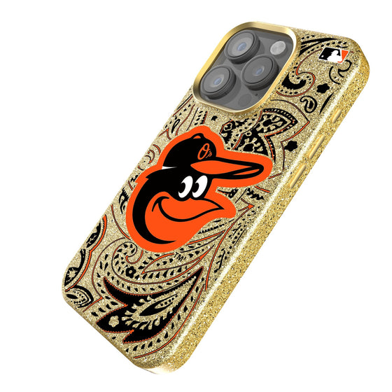 Baltimore Orioles Paisley Bling Phone Case-1