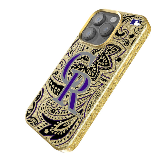 Colorado Rockies Paisley Bling Phone Case-1