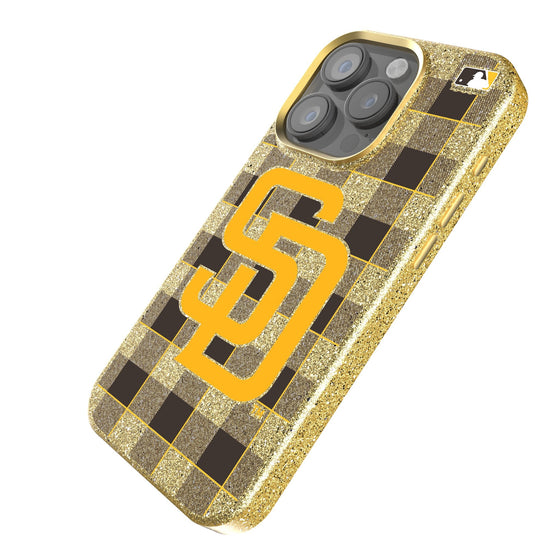 San Diego Padres Plaid Bling Phone Case-1