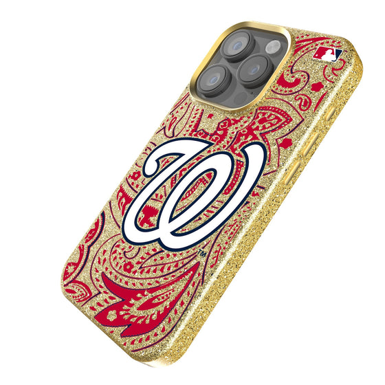 Washington Nationals Paisley Bling Phone Case-1