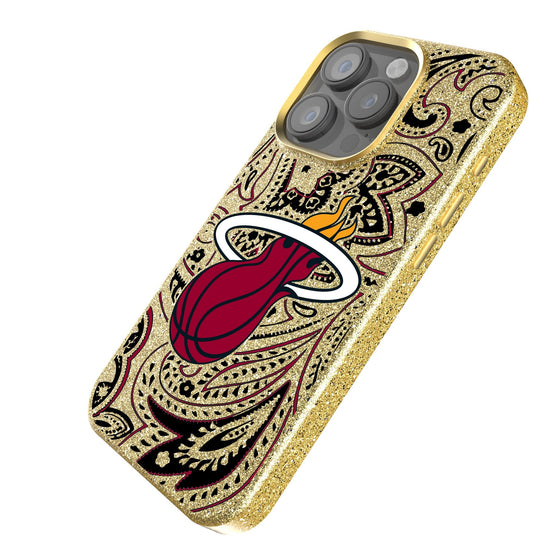 Miami Heat Paisley Bling Phone Case-1