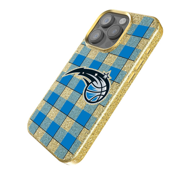 Orlando Magic Plaid Bling Phone Case-1