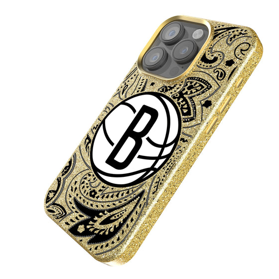 Brooklyn Nets Paisley Bling Phone Case-1