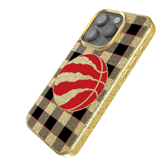 Toronto Raptors Plaid Bling Phone Case-1