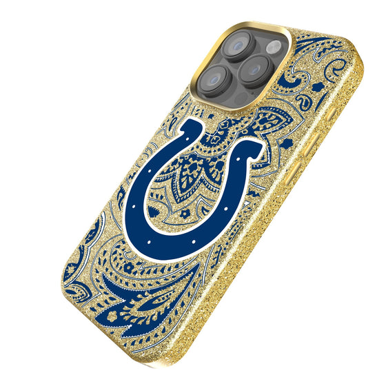 Indianapolis Colts Paisley Bling Phone Case-1