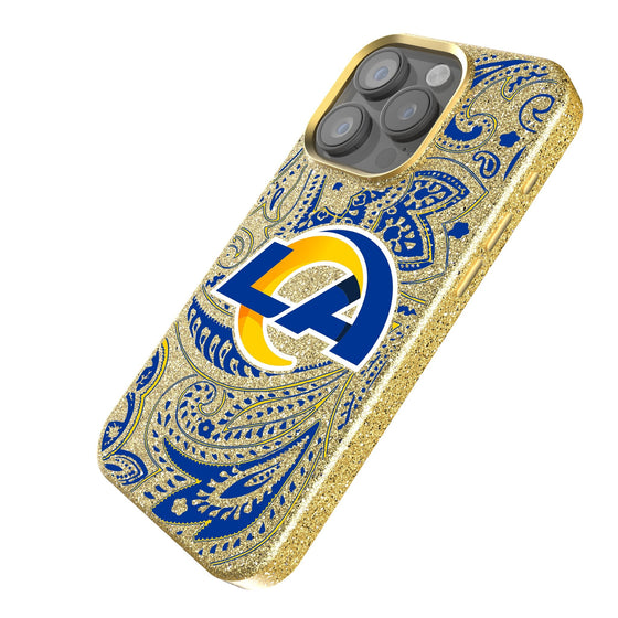 Los Angeles Rams Paisley Bling Phone Case-1