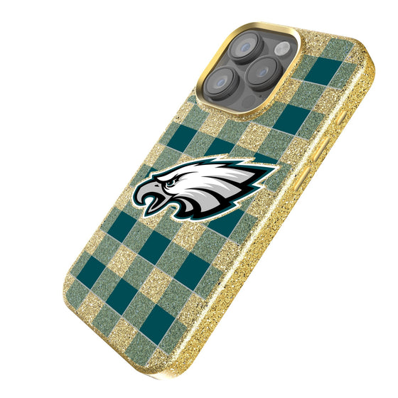 Philadelphia Eagles Plaid Bling Phone Case-1