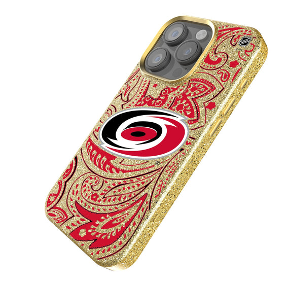 Carolina Hurricanes Paisley Bling Phone Case-1