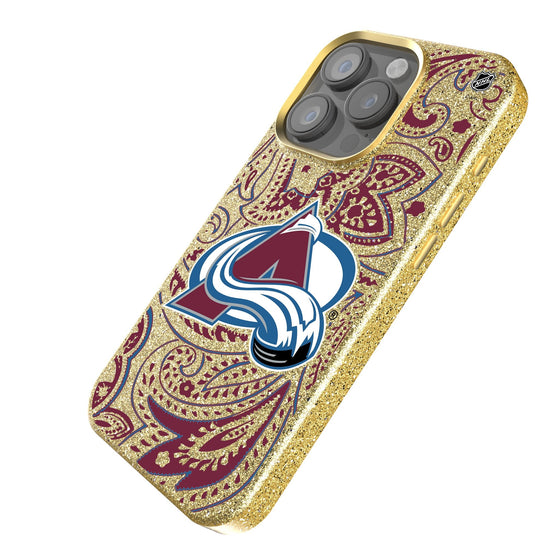 Colorado Avalanche Paisley Bling Phone Case-1