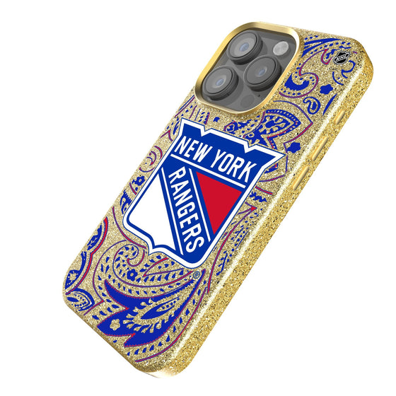 New York Rangers Paisley Bling Phone Case-1