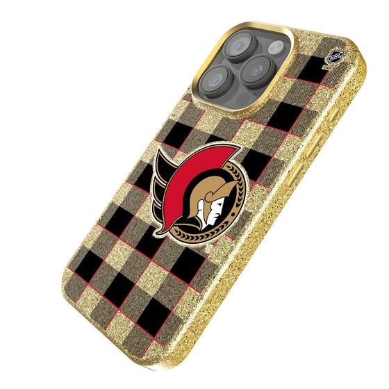 Ottawa Senators Plaid Bling Phone Case-1