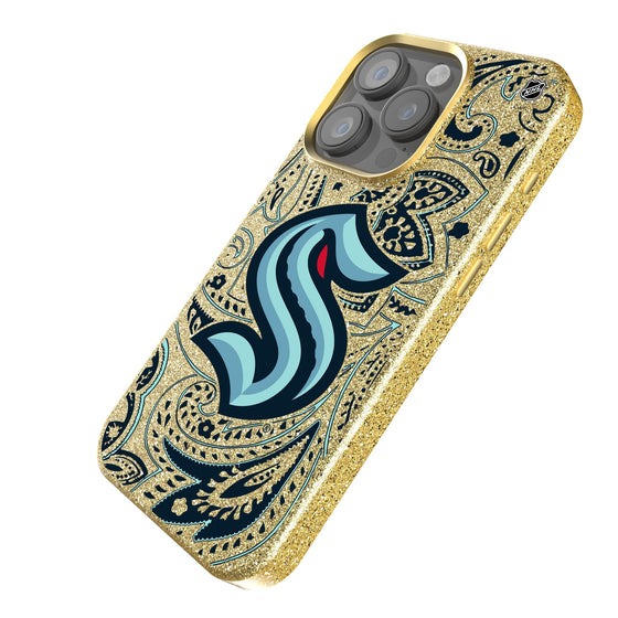 Seattle Kraken Paisley Bling Phone Case-1