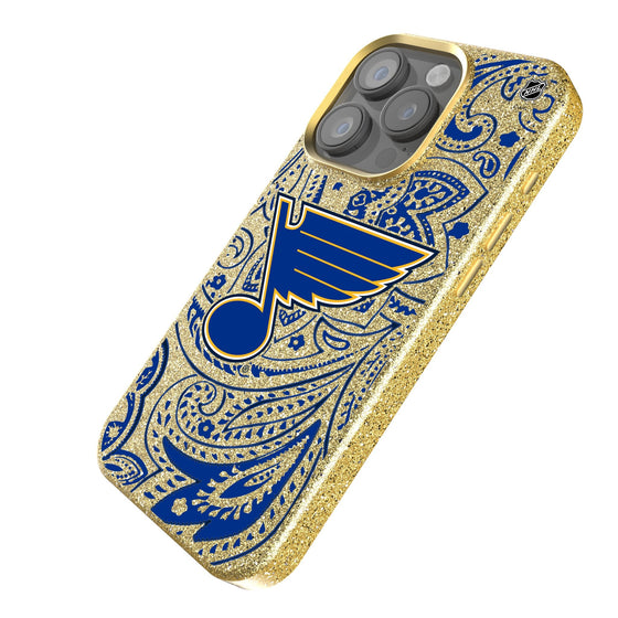 St. Louis Blues Paisley Bling Phone Case-1