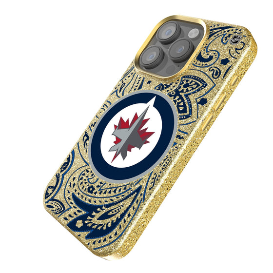 Winnipeg Jets Paisley Bling Phone Case-1