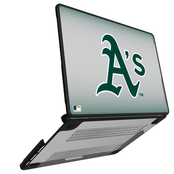 Oakland Athletics Linen Laptop Case-1