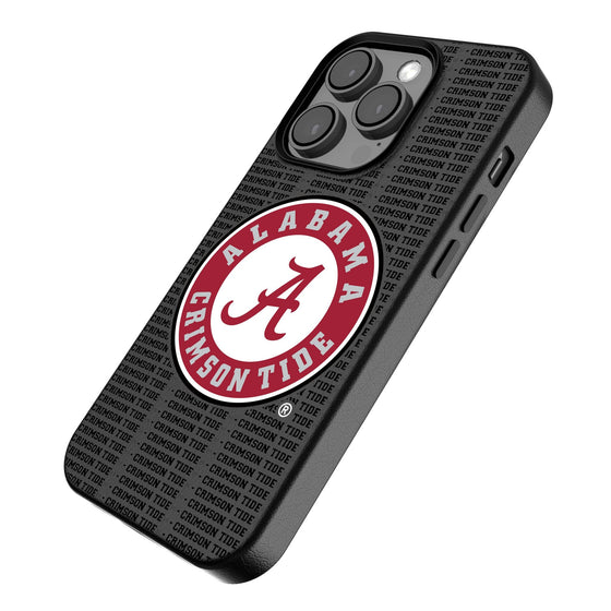 University of Alabama Crimson Tide Text Backdrop MagSafe Compatible Phone Case-1