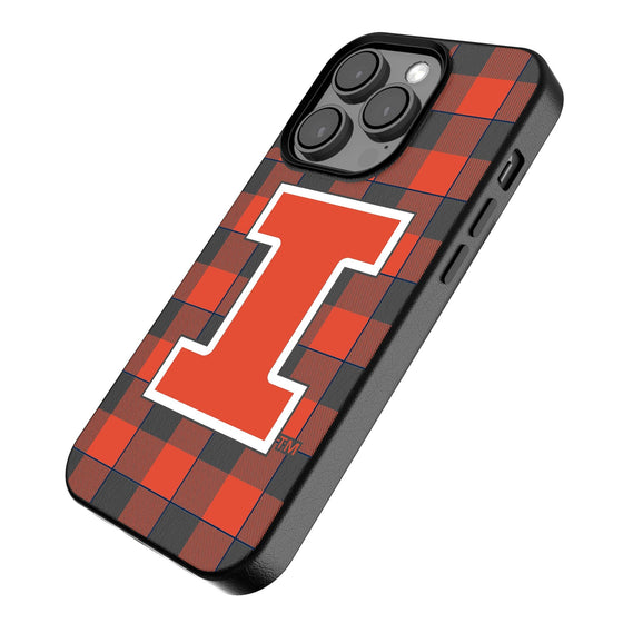 Illinois Fighting Illini Plaid Magnetic Phone Case-2