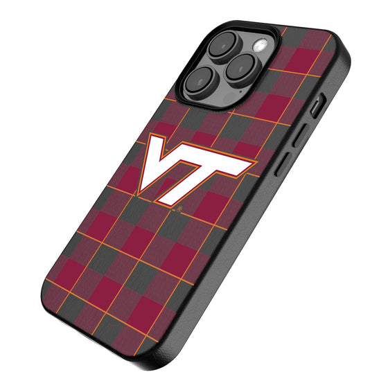 Virginia Tech Hokies Plaid Magnetic Phone Case-2