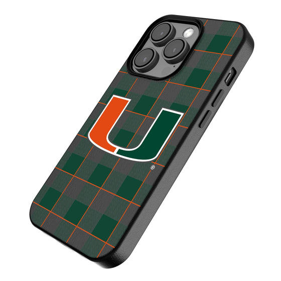 Miami Hurricanes Plaid Magnetic Phone Case-2