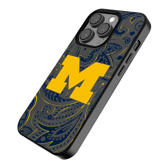 Michigan Wolverines Paisley Magnetic Phone Case-2