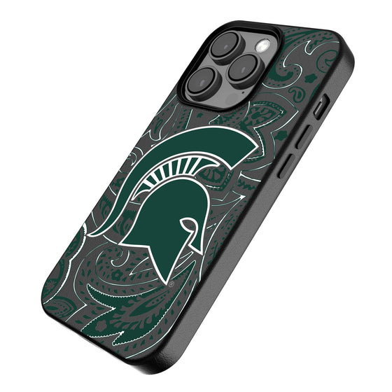 Michigan State Spartans Paisley Magnetic Phone Case-2