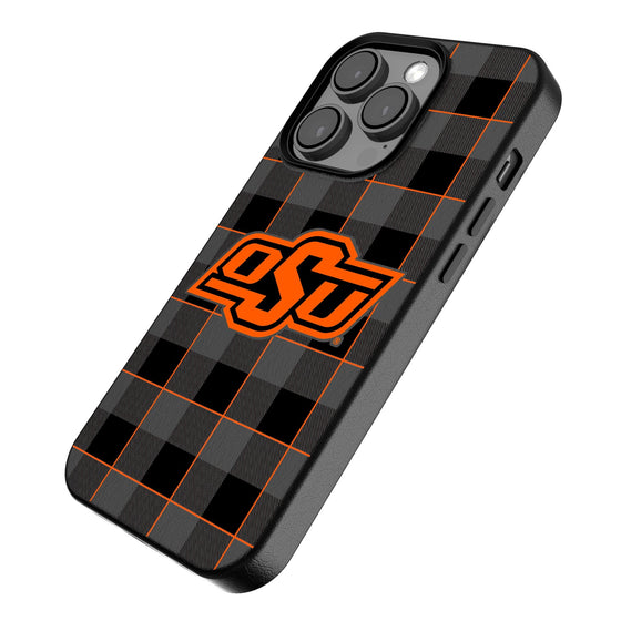 Oklahoma State Cowboys Plaid Magnetic Phone Case-2