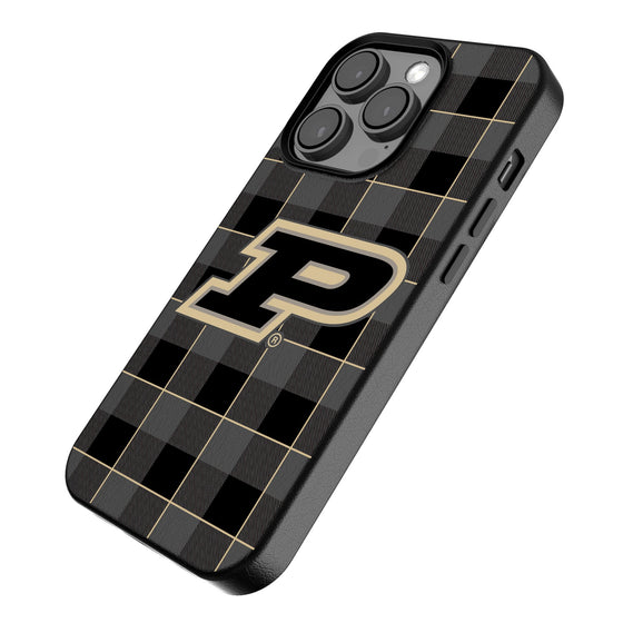 Purdue Boilermakers Plaid Magnetic Phone Case-2