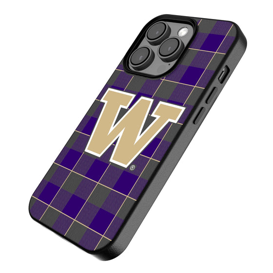 Washington Huskies Plaid Magnetic Phone Case-2