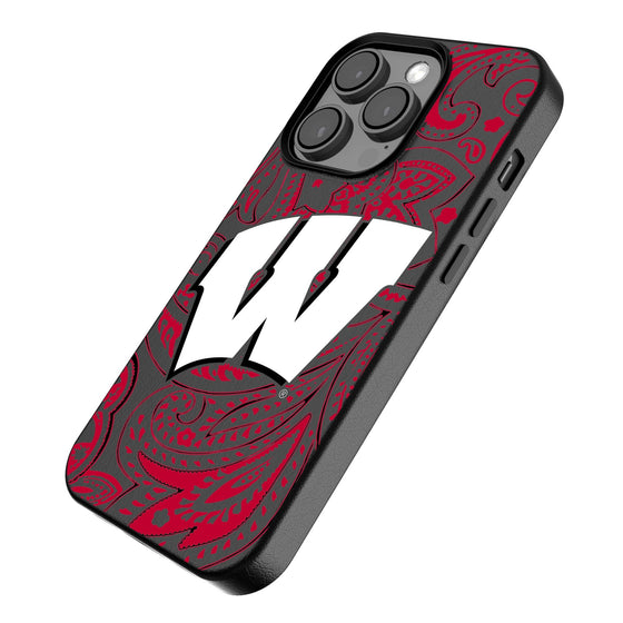 Wisconsin Badgers Paisley Magnetic Phone Case-2