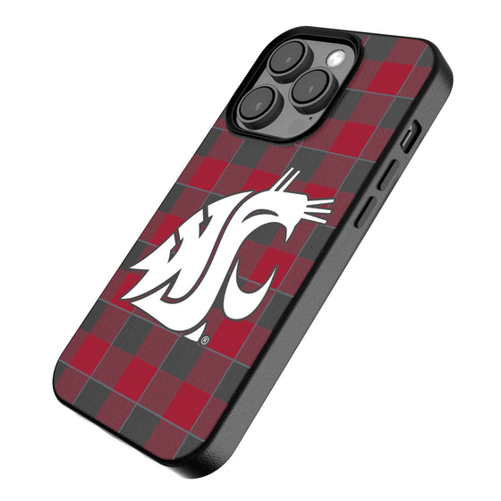 Washington State Cougars Plaid Magnetic Phone Case-2