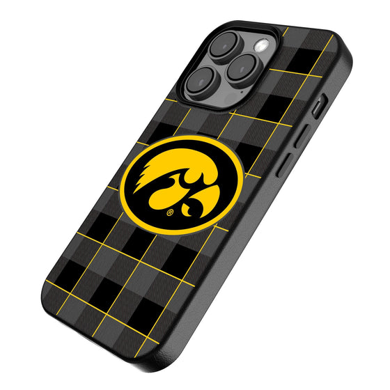 Iowa Hawkeyes Plaid Magnetic Phone Case-2