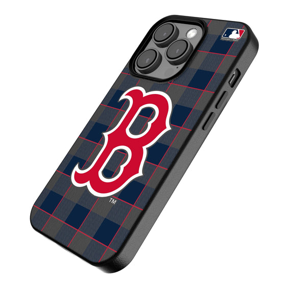 Boston Red Sox Plaid Magnetic Phone Case-2