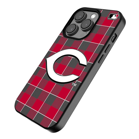 Cincinnati Reds Plaid Magnetic Phone Case-2