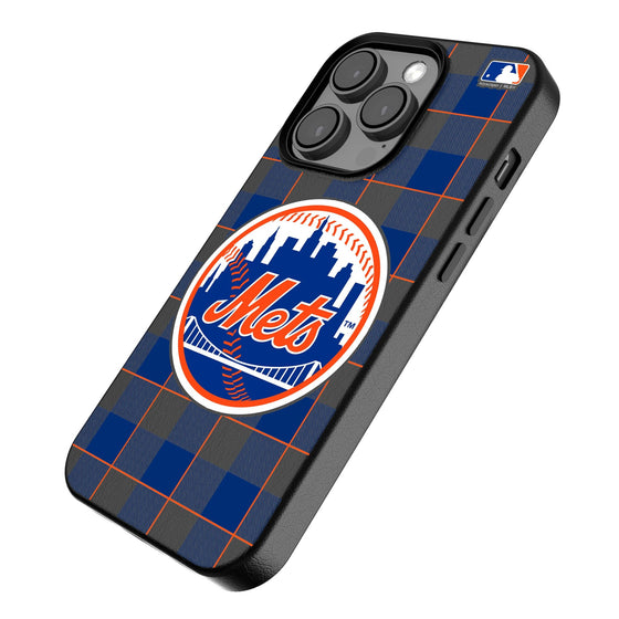 New York Mets Plaid Magnetic Phone Case-2