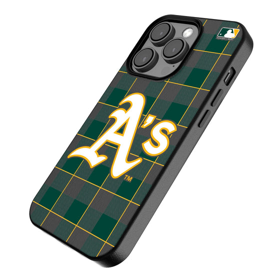 Oakland Athletics Plaid Magnetic Phone Case-2